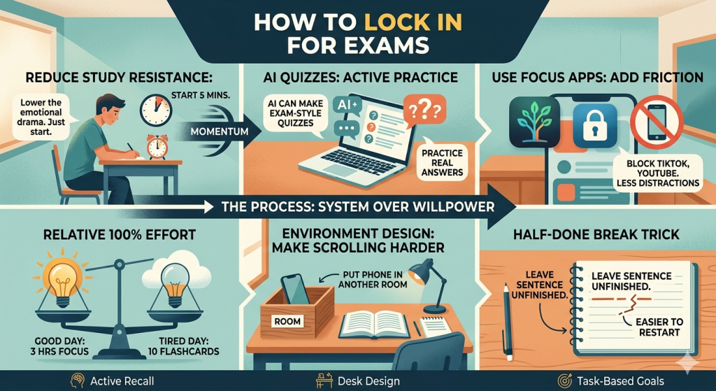 how to lock in for exams