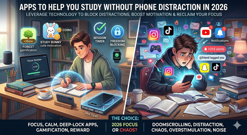 apps to help you study without phone distraction