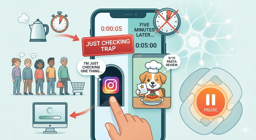 how to interrupt automatic app opening habits